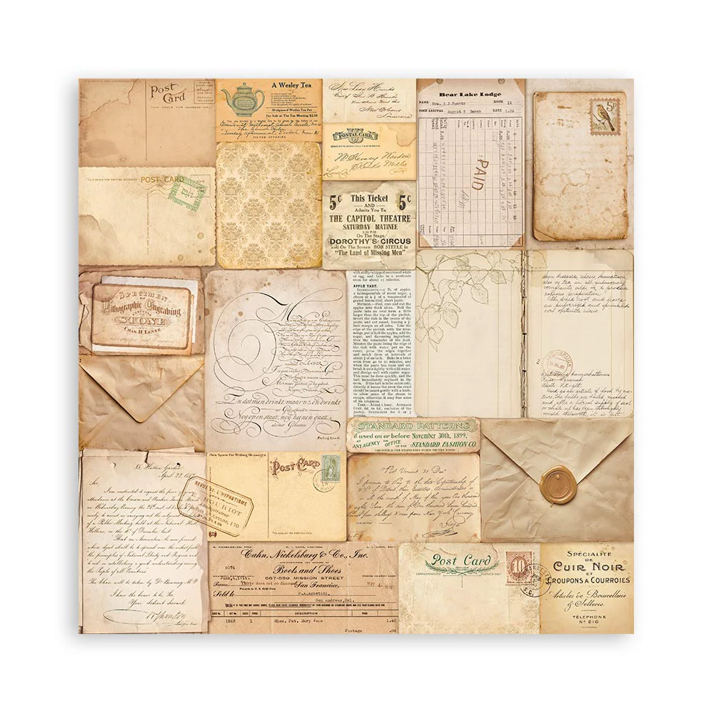 Set 22 Papeles Scrap Golden Harmony 20,3x20,3 Una Cara Stamperia - Image 14
