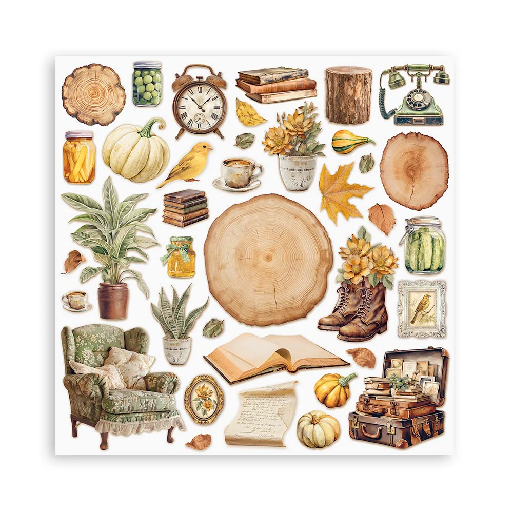 Set 22 Papeles Scrap Golden Harmony 20,3x20,3 Una Cara Stamperia - Image 22