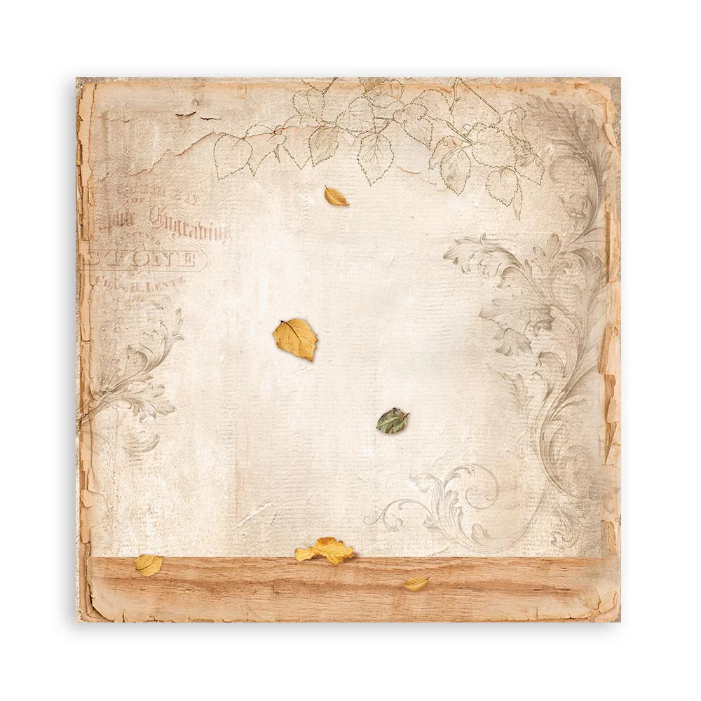 Set 22 Papeles Scrap Golden Harmony 20,3x20,3 Una Cara Stamperia - Image 6