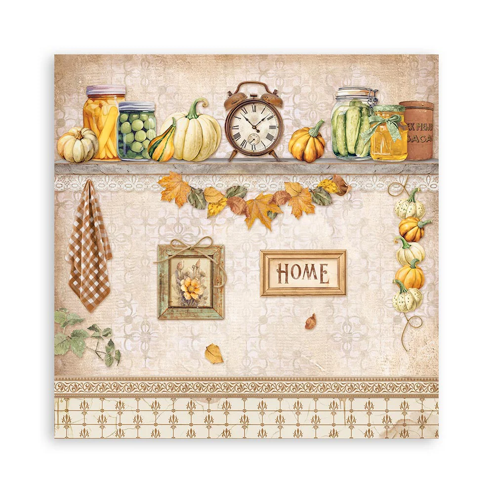 Set 22 Papeles Scrap Golden Harmony 20,3x20,3 Una Cara Stamperia - Image 7