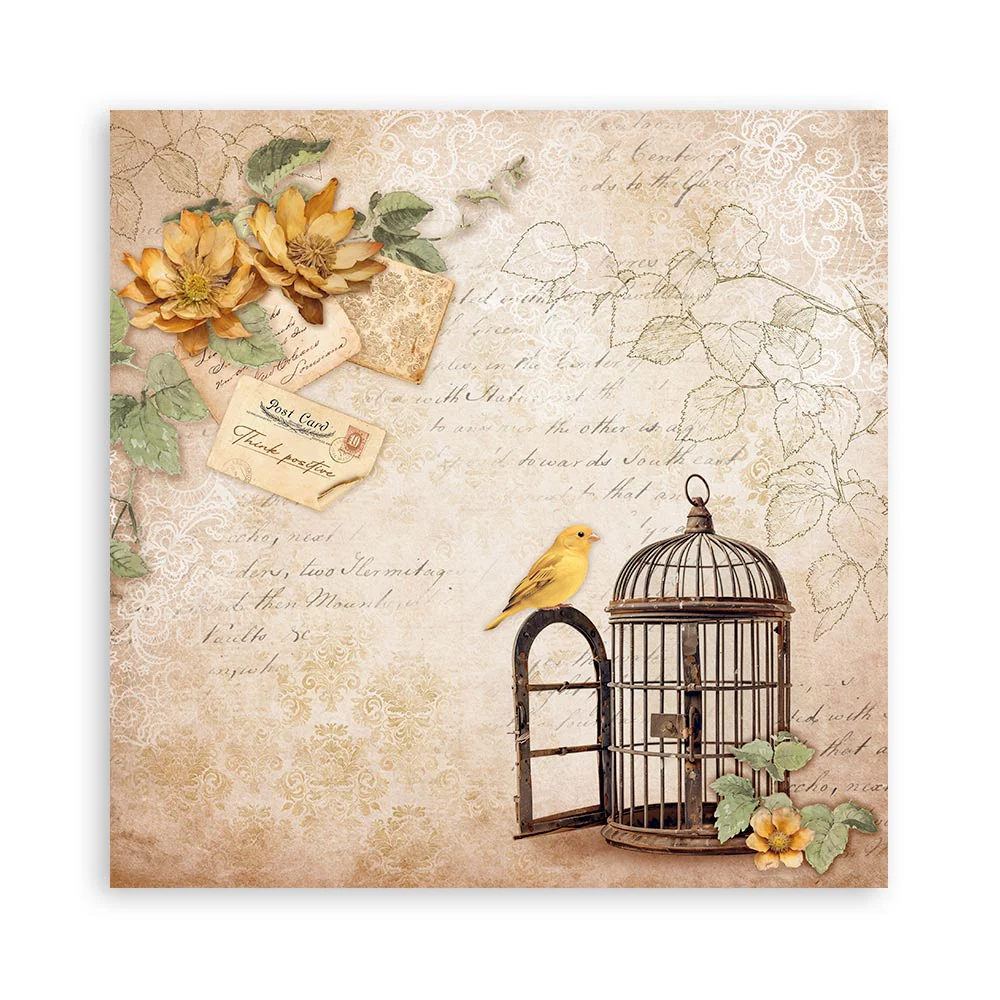 Set 22 Papeles Scrap Golden Harmony 20,3x20,3 Una Cara Stamperia - Image 9