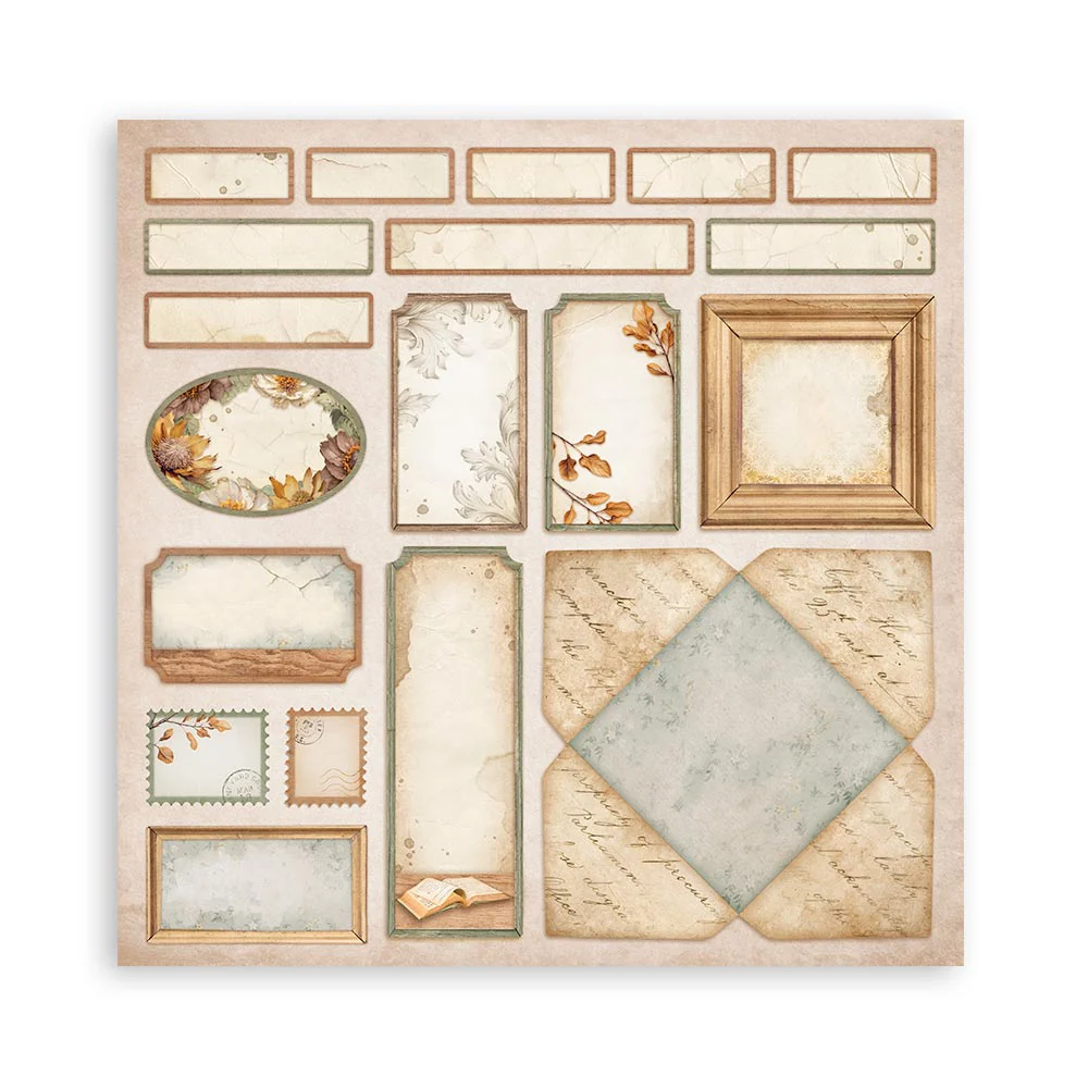 Set 22 Papeles Scrap Golden Harmony 30,5x30,5 Una Cara Stamperia - Image 20