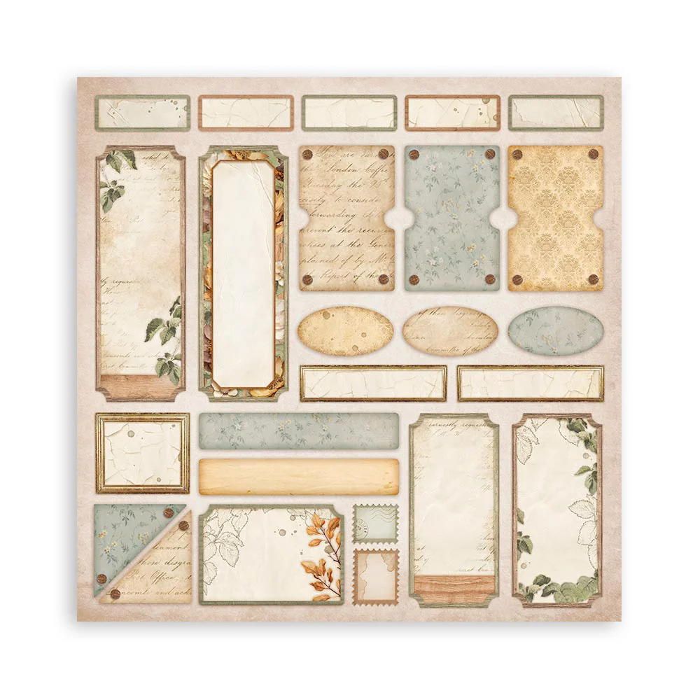 Set 22 Papeles Scrap Golden Harmony 30,5x30,5 Una Cara Stamperia - Image 22