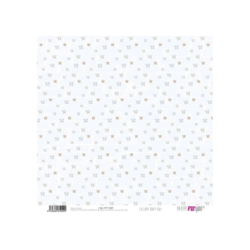 Set 24 Papeles Scrap 15x15cm Lullaby Baby Boy Papers For You - Image 11