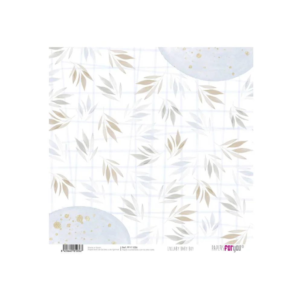 Set 24 Papeles Scrap 15x15cm Lullaby Baby Boy Papers For You - Image 23
