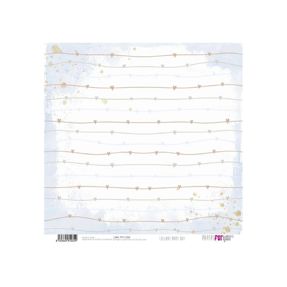 Set 24 Papeles Scrap 15x15cm Lullaby Baby Boy Papers For You - Image 7