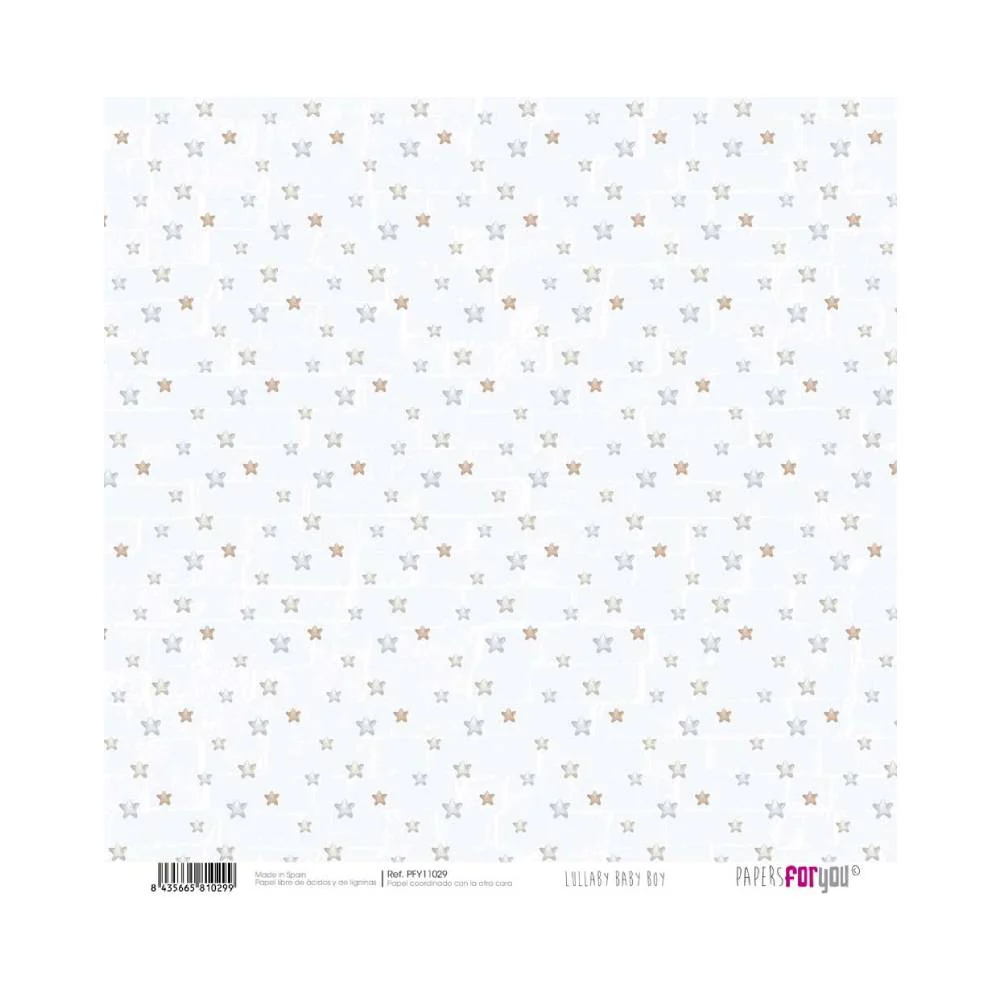 Set 24 Papeles Scrap 20x20cm Lullaby Baby Boy Papers For You - Image 12
