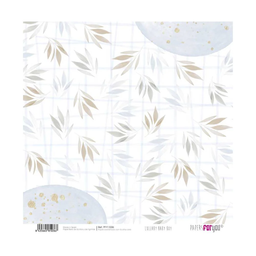 Set 24 Papeles Scrap 20x20cm Lullaby Baby Boy Papers For You - Image 24