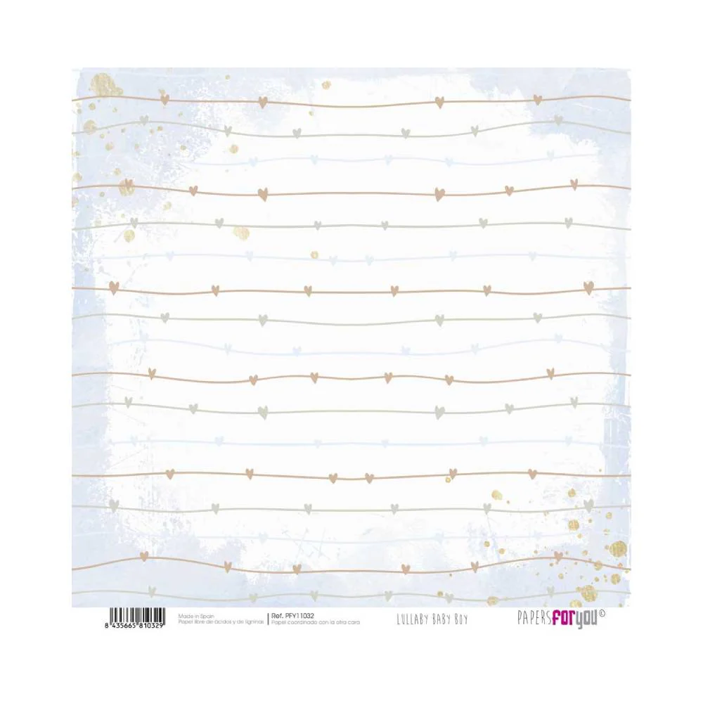 Set 24 Papeles Scrap 20x20cm Lullaby Baby Boy Papers For You - Image 8