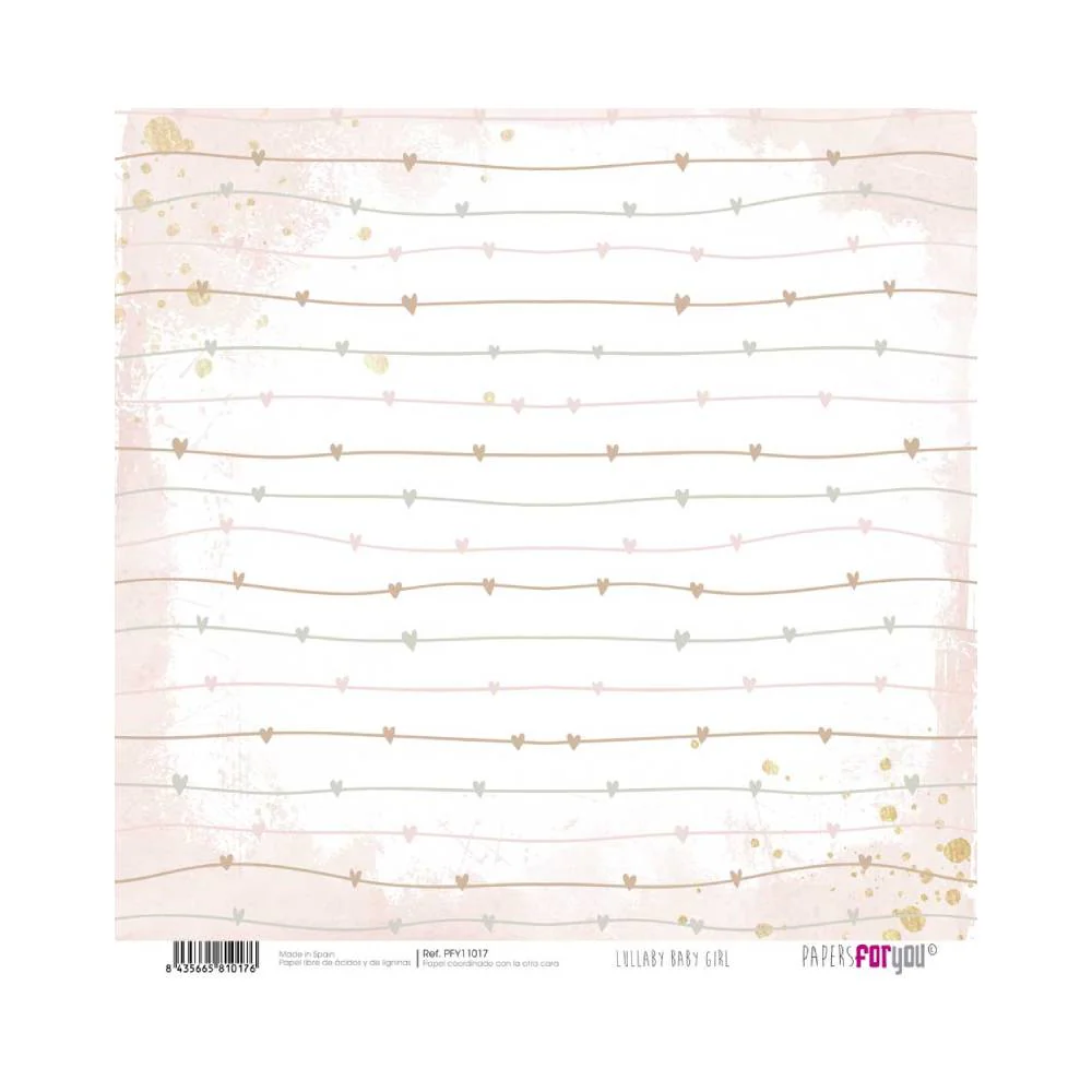 Set 24 Papeles Scrap 20x20cm Lullaby Baby Girl Papers For You - Image 15