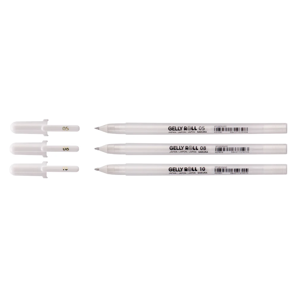 Set 3 Bolígrafos Blancos Gelly Roll Sakura - Image 2