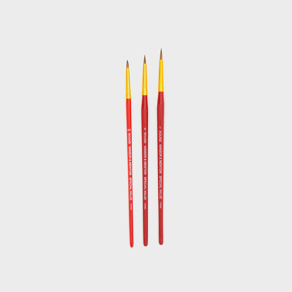 Set 3 Pinceles Rojos Winsor & Newton