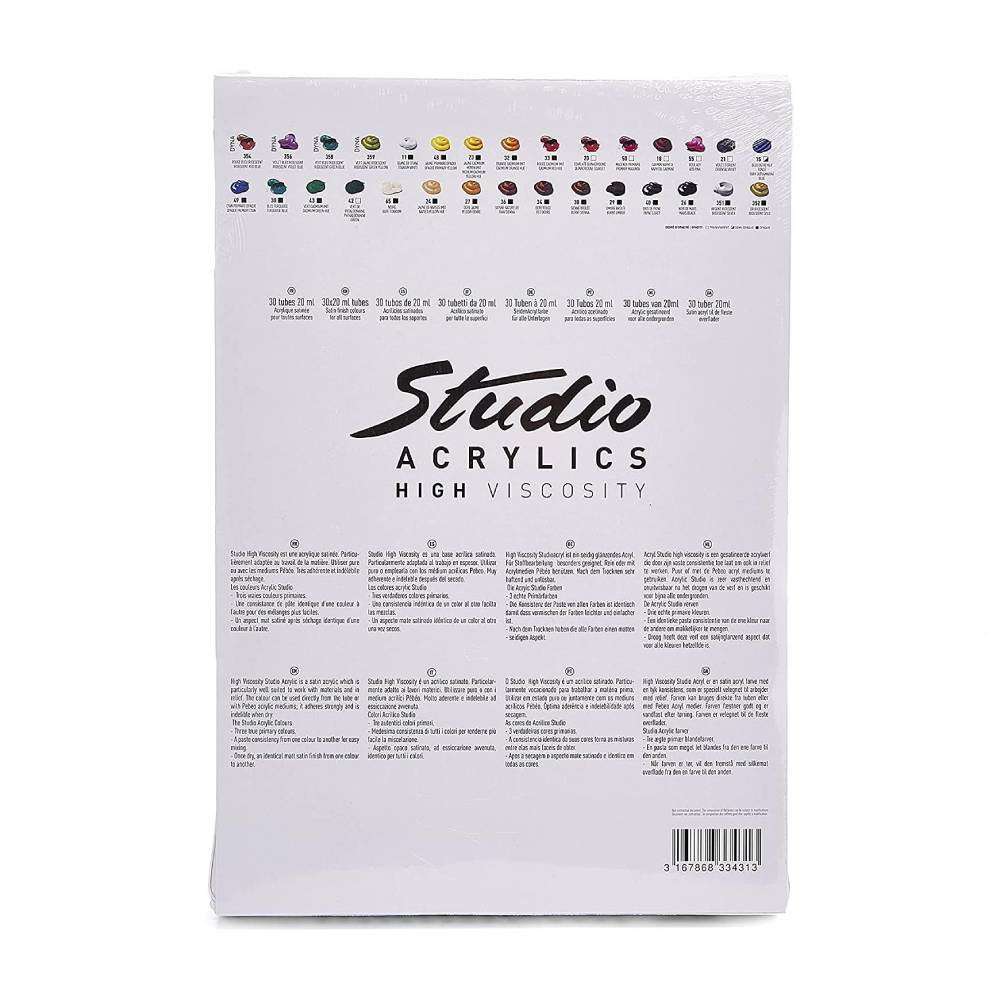 Set 30 Pinturas Acrílicas Studio 20ml Pebeo - Image 3