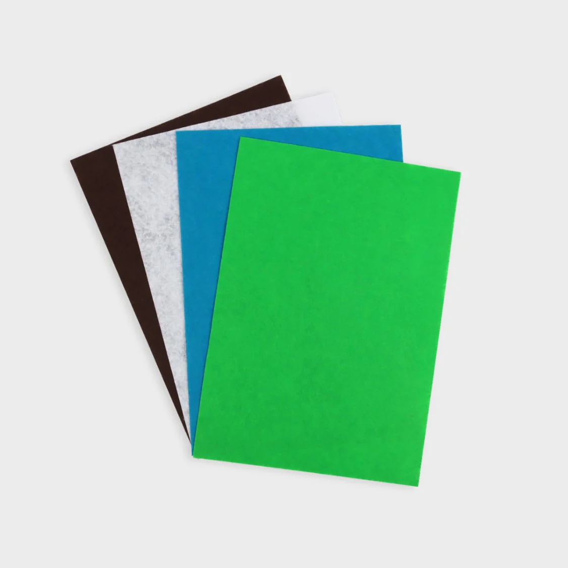 Set 4 Hojas A4 Fieltro Tonos Verdes Layers Of - Image 2