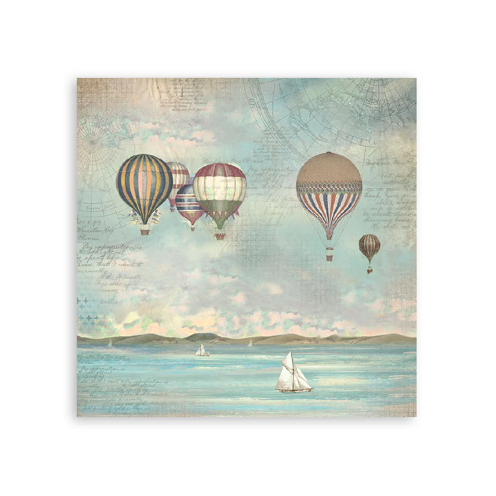 Set 4 Hojas de Tela 30x30 Sea Land Stamperia - Image 2