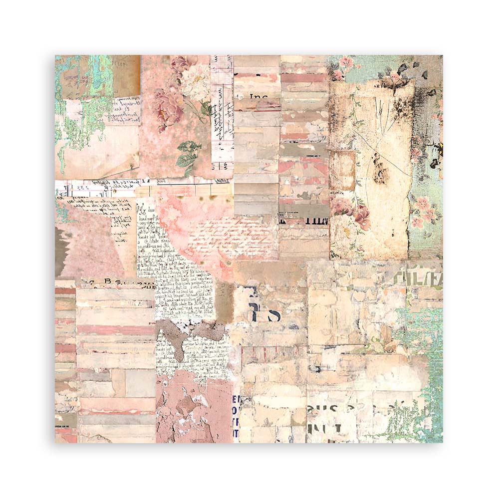 Set 4 Hojas de Tela 30x30 Wonderland Stamperia - Image 3