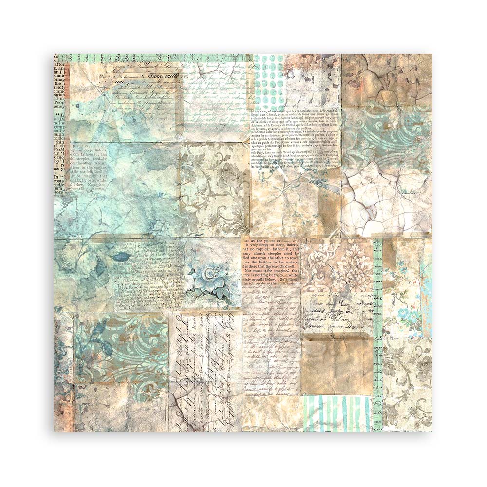 Set 4 Hojas de Tela 30x30 Wonderland Stamperia - Image 4