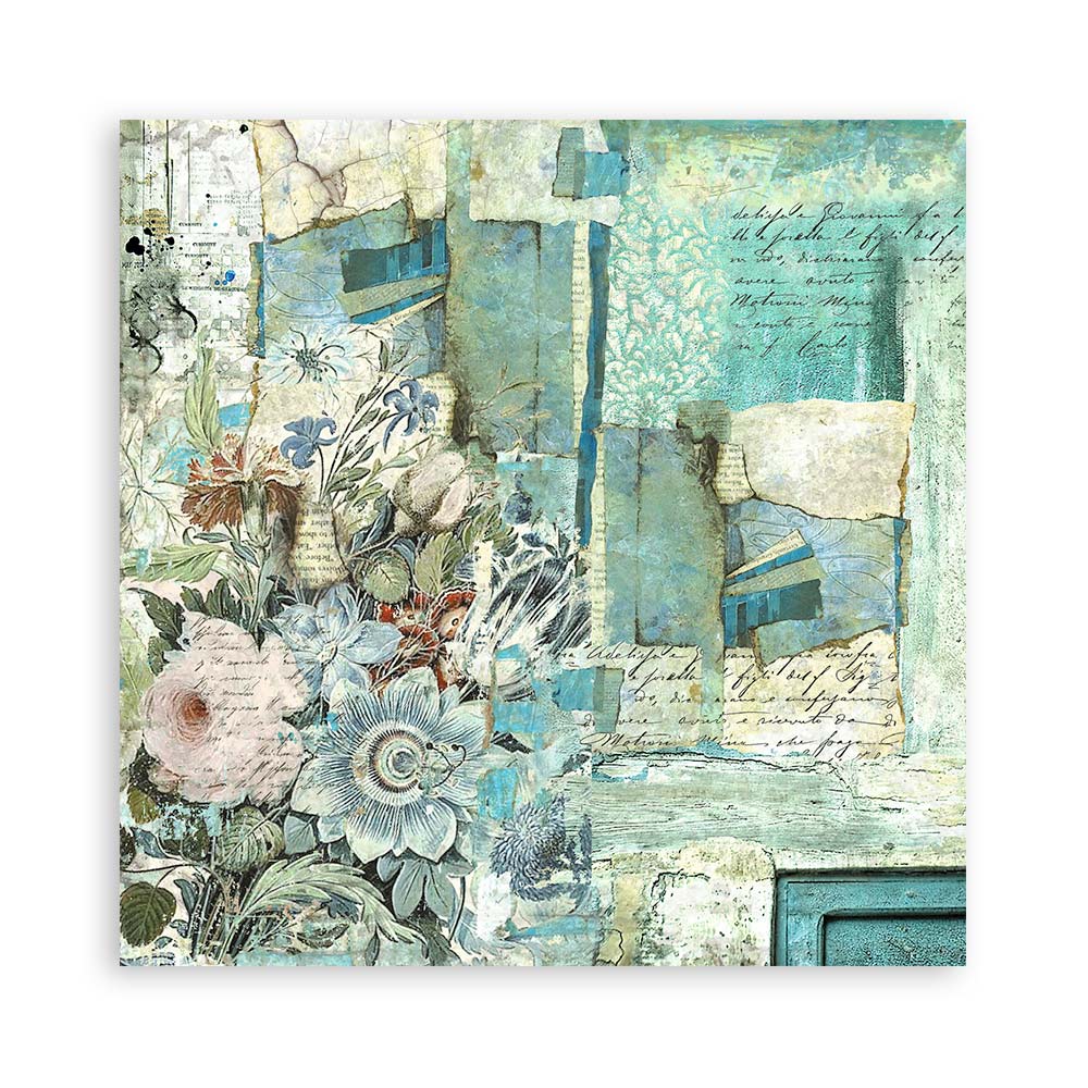 Set 4 Hojas de Tela 30x30 Wonderland Stamperia - Image 5