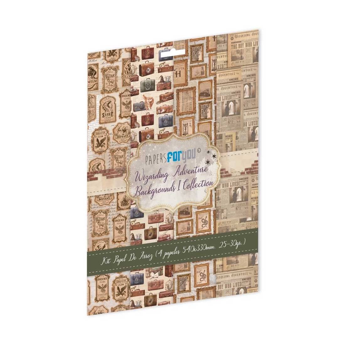 Set 4 Papeles de Arroz A4 Wizarding Adventures III Papers For You - Image 2