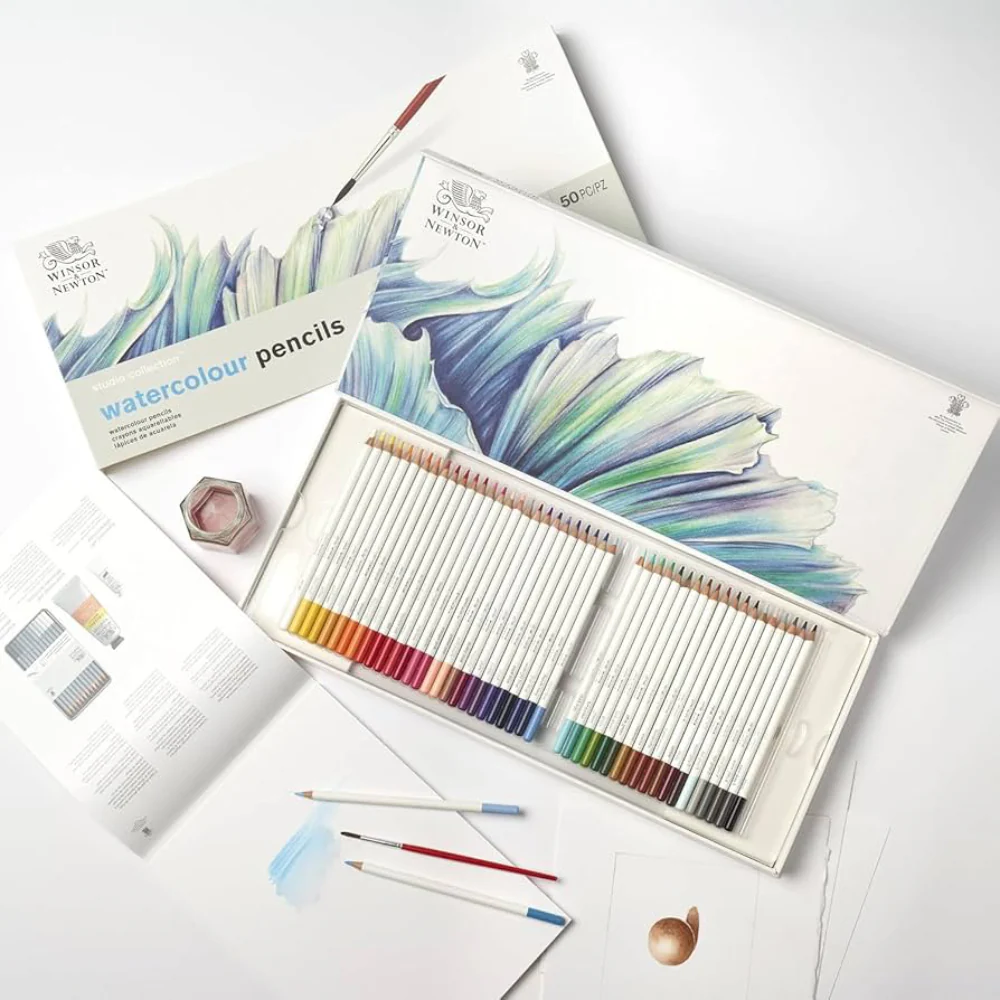 Set 48 Lápices Acuarelables Studio + Bloc + Pincel Winsor & Newton - Image 2