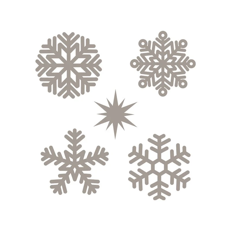 Set 5 Troqueles Copos de Nieve Artemio