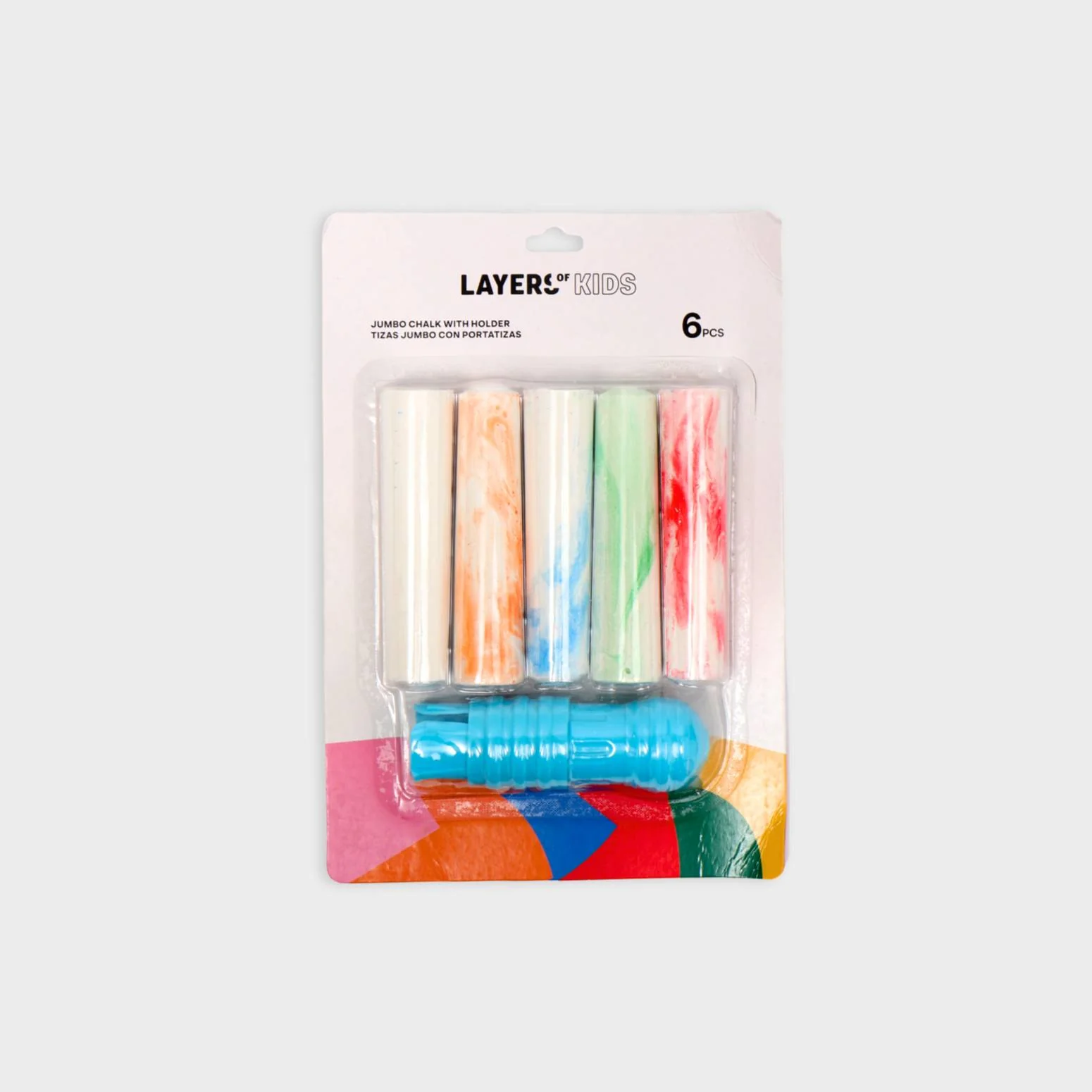 Set 5 Tizas de Colores + Portatizas Layers Of