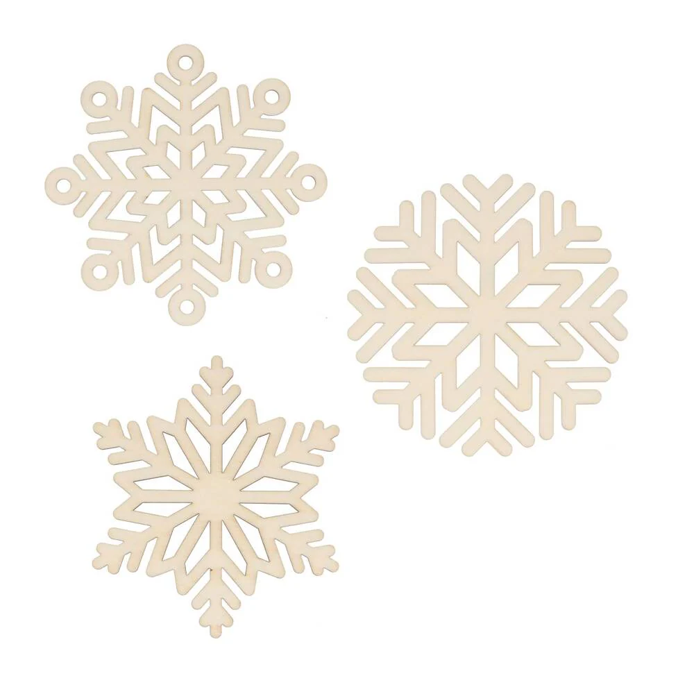 Set 6 Figuras de Madera Copos de Nieve Artemio - Image 2