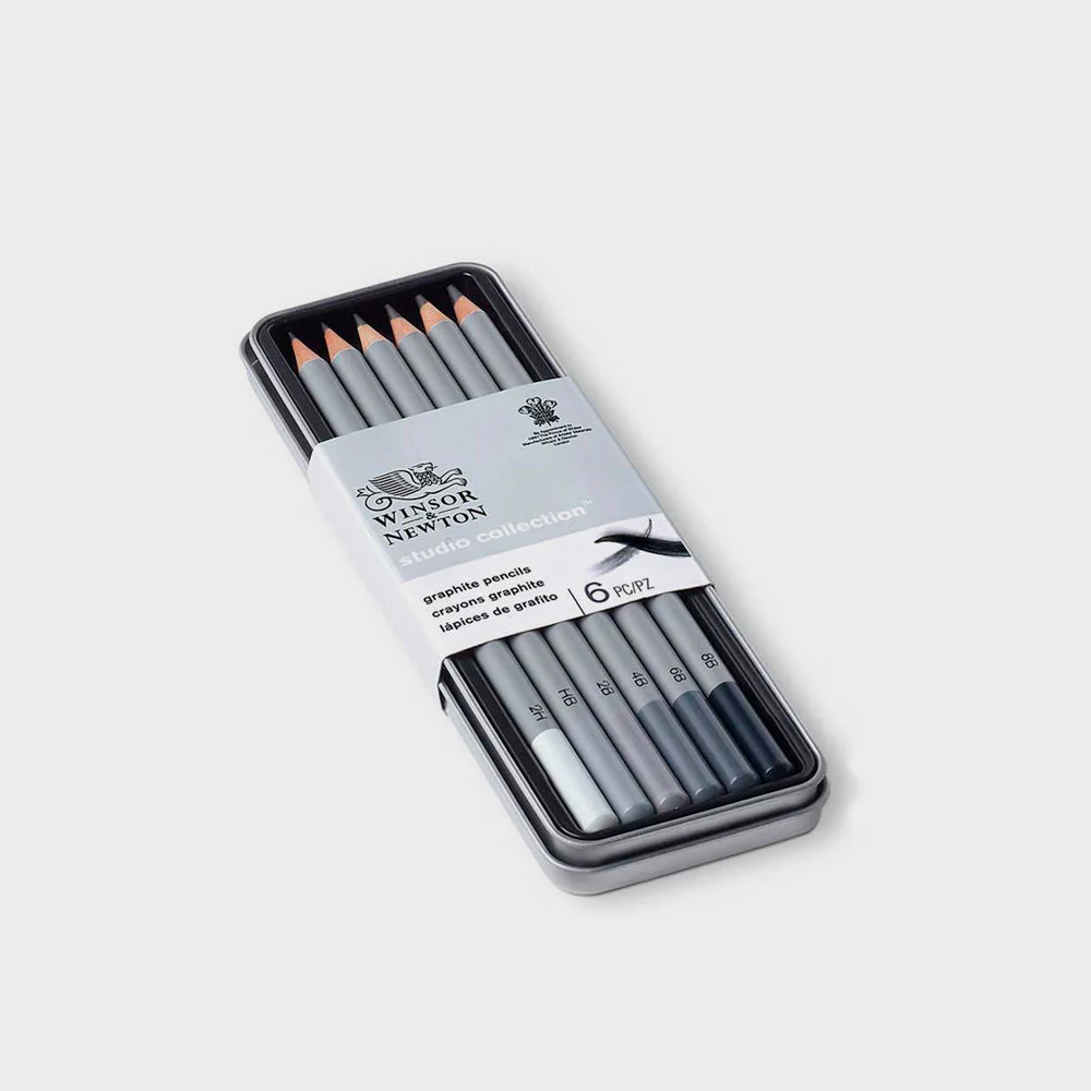 Set 6 Lápices Grafito WINSOR AND NEWTON Studio Collection - Image 2