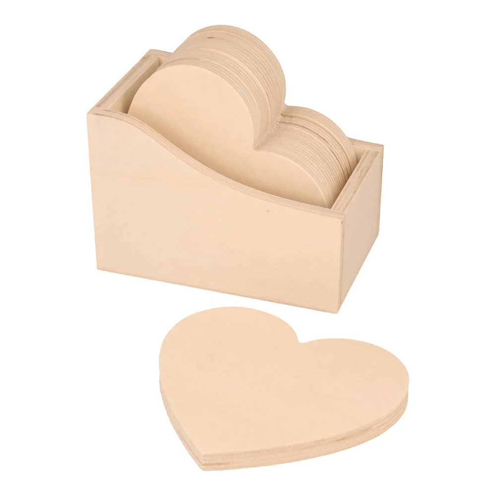 Set 6 Posavaso Madera Corazón Artemio - Image 3