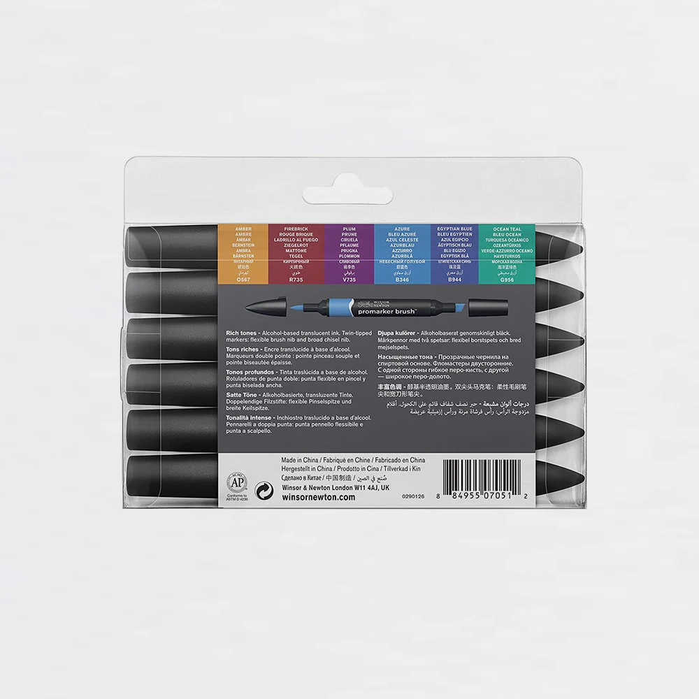 Set 6 Rotuladores Brushmarker Tonos Profundos - Image 3