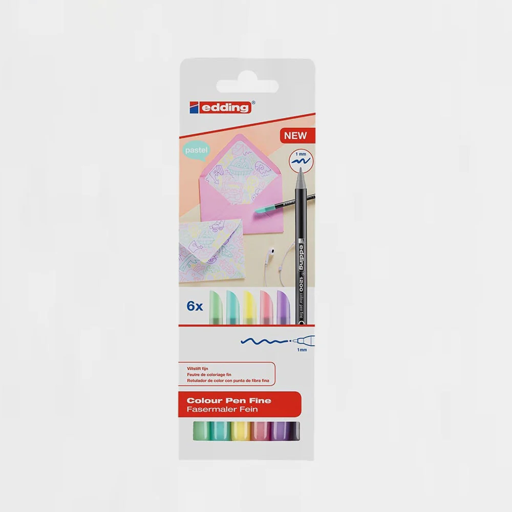 Set 6 Rotuladores Pastel Edding 1200 - Image 2