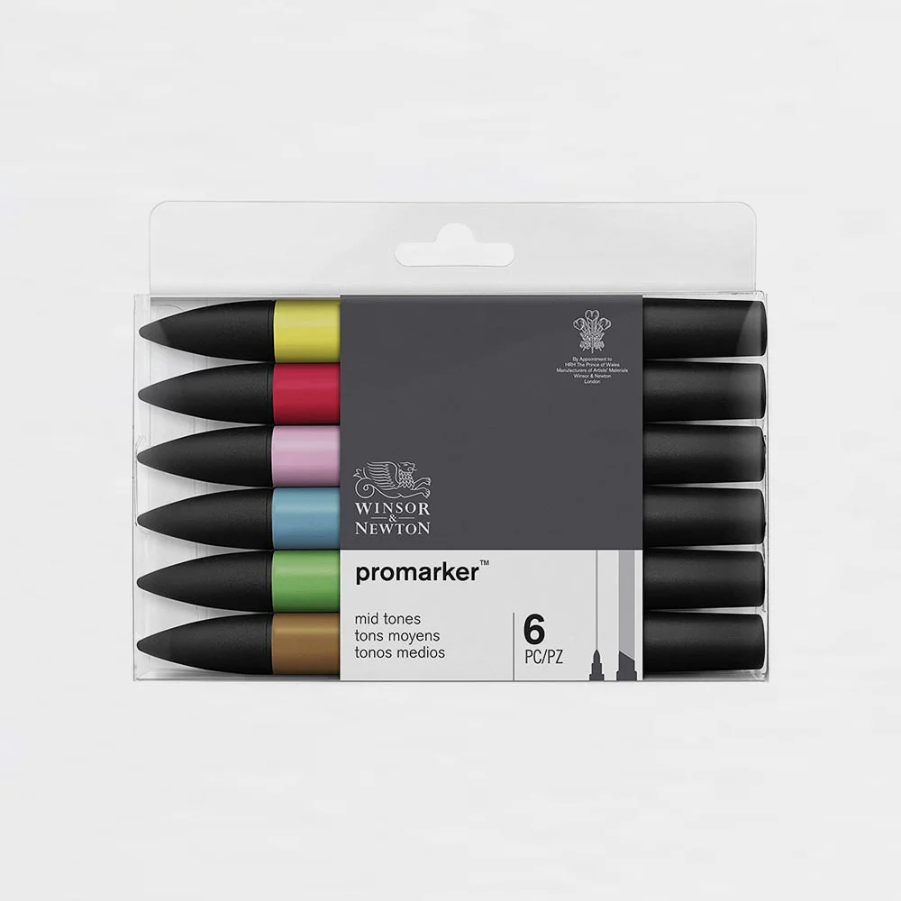 Set 6 Rotuladores Promarker Tonos Medios - Image 2