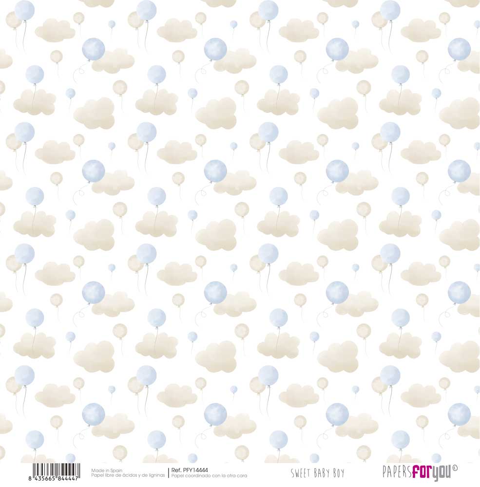 Set 8 Papeles Entelados Sweet Baby Boy Papers For You - Image 4