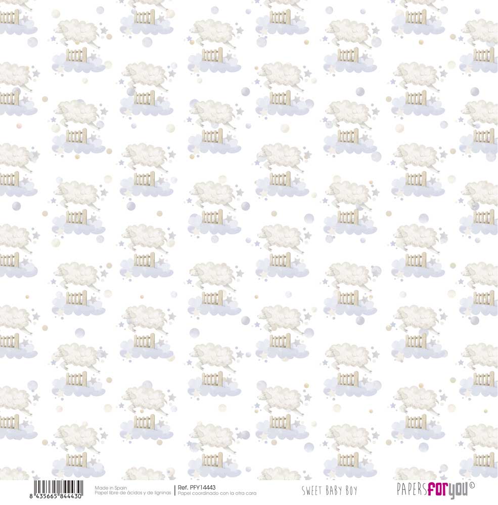 Set 8 Papeles Entelados Sweet Baby Boy Papers For You - Image 9