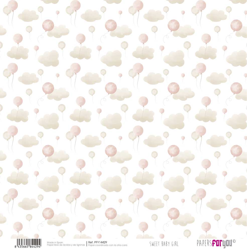 Set 8 Papeles Entelados Sweet Baby Girl Papers For You - Image 3