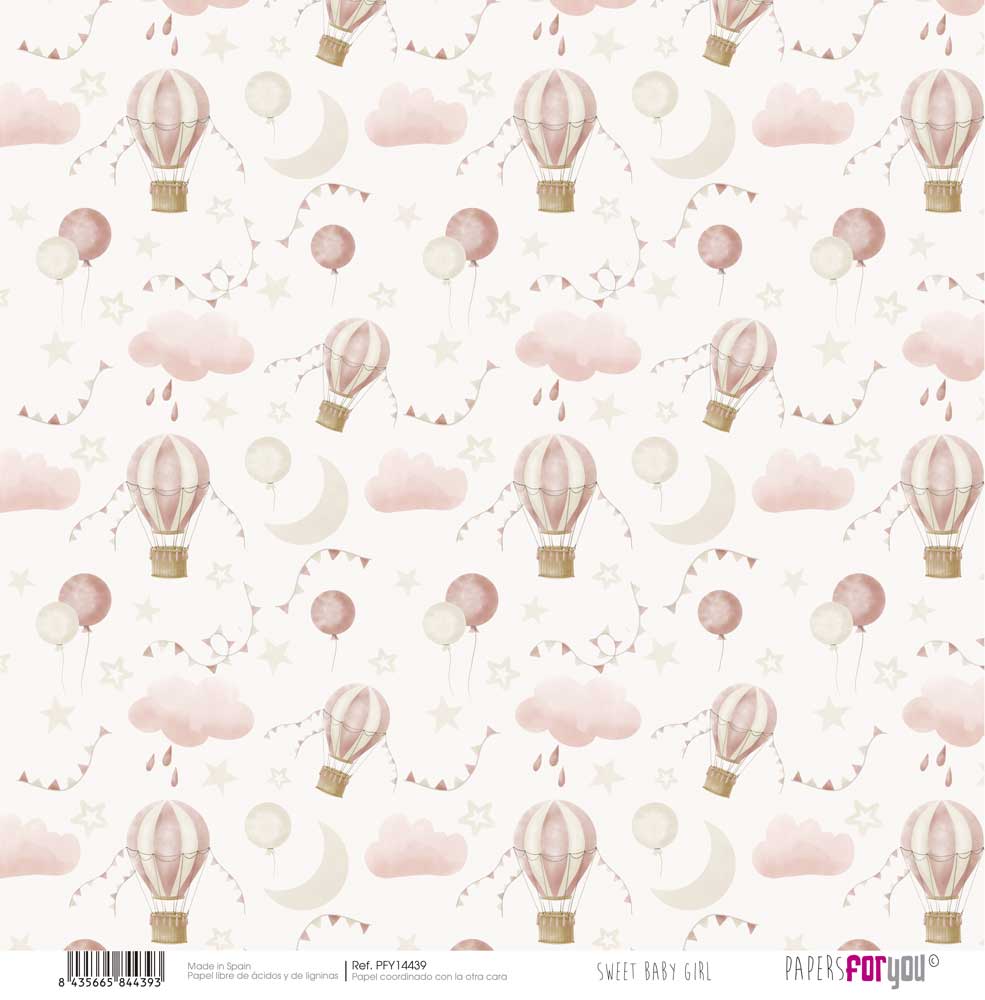 Set 8 Papeles Entelados Sweet Baby Girl Papers For You - Image 5