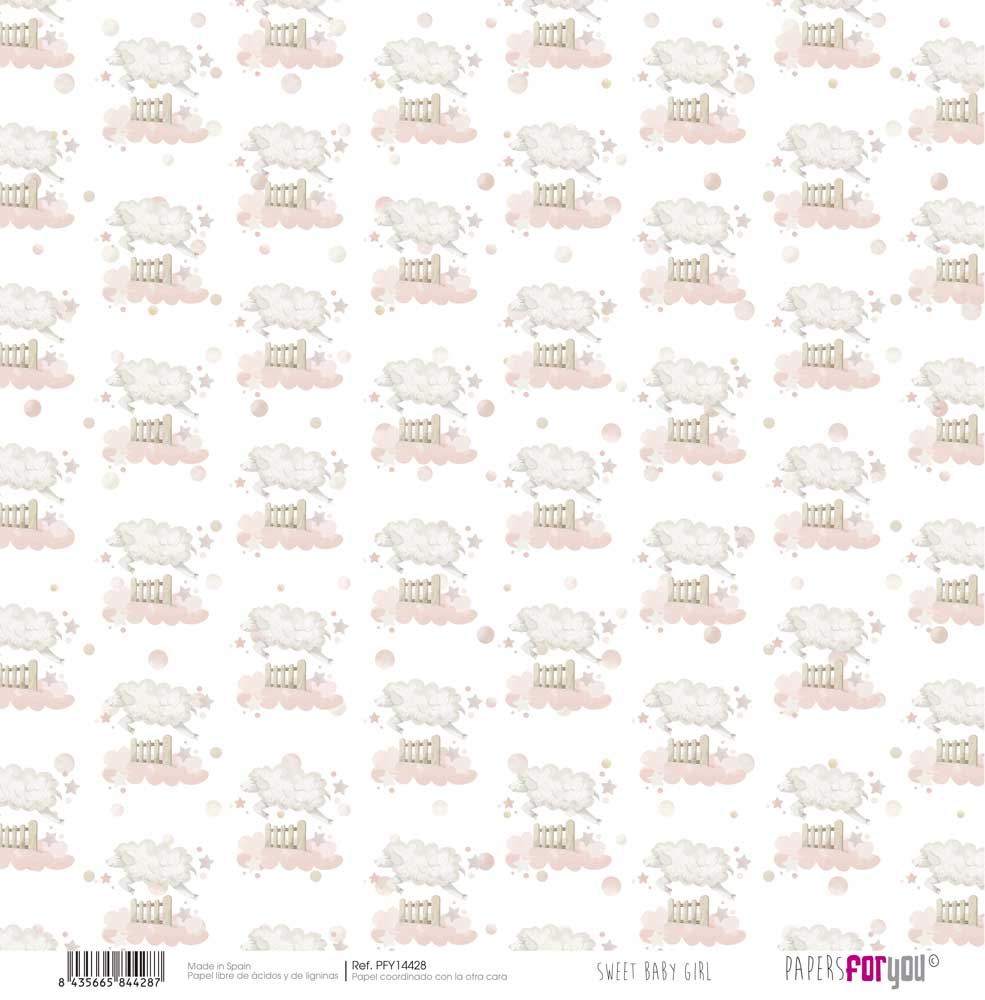 Set 8 Papeles Entelados Sweet Baby Girl Papers For You - Image 9