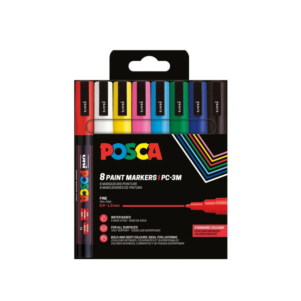 Set 8 Rotuladores PC-3M Basic Posca