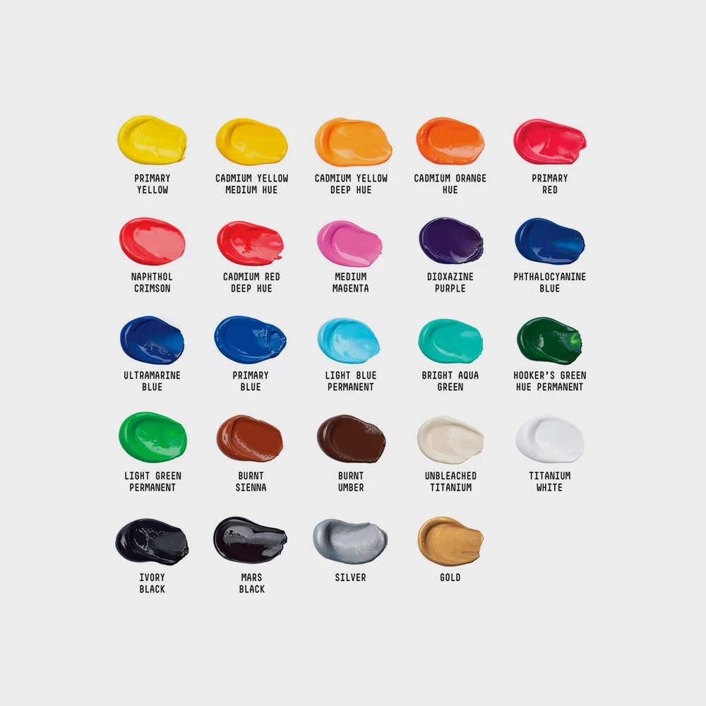 Set de Acrílicos de la línea Basics 24 tubos 22ml Liquitex - Image 4