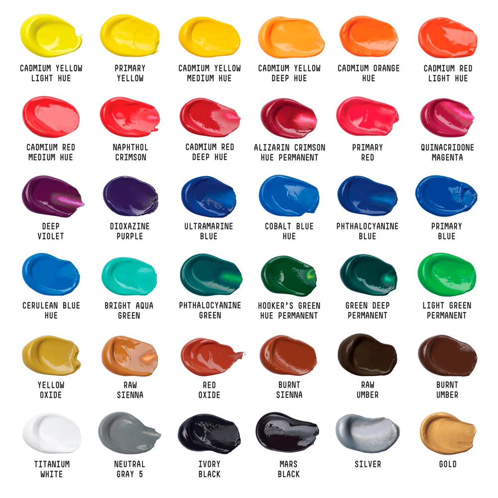 Set de Acrílicos de la línea Basics 36 tubos 22ml Liquitex - Image 4