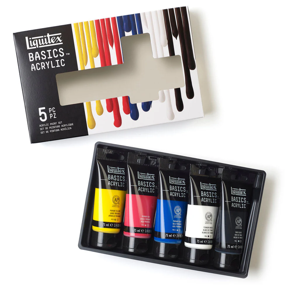 Set de Acrílicos de la línea Basics 5 tubos 75ml Liquitex - Image 3