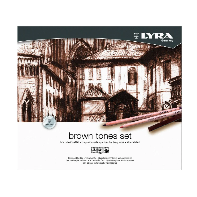 Set Lápices de Dibujo en Tonos Marrones Lyra - Image 3