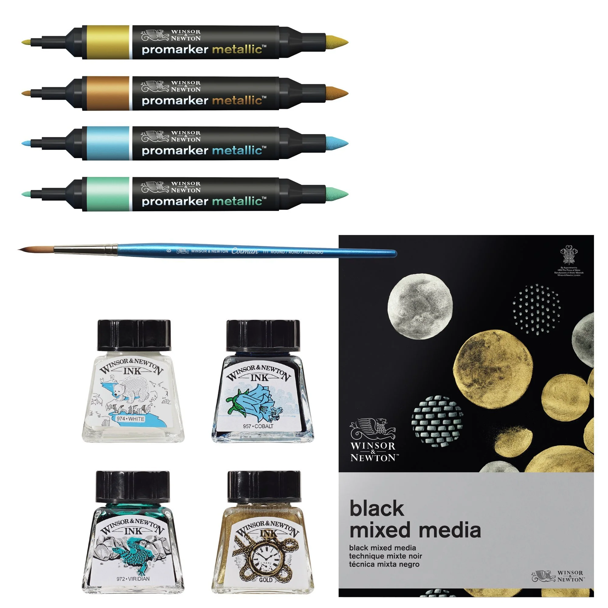 Set Metálico Mixed Media Winsor & Newton