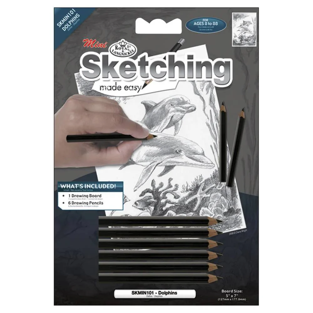Set Mini Sketching Made Easy Delfines Royal & Langnickel - Image 2