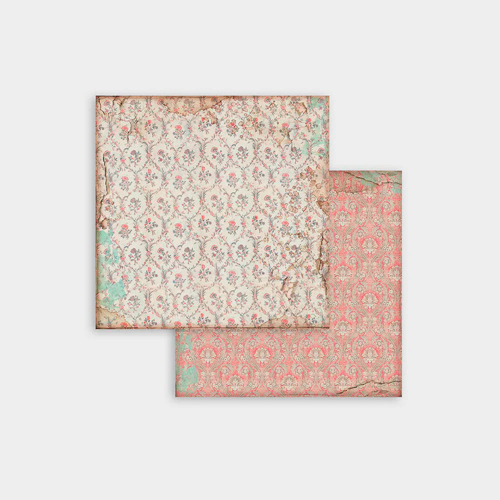 Set Papel Scrap Backgrounds Selection Alice 8x8 Stamperia - Image 11