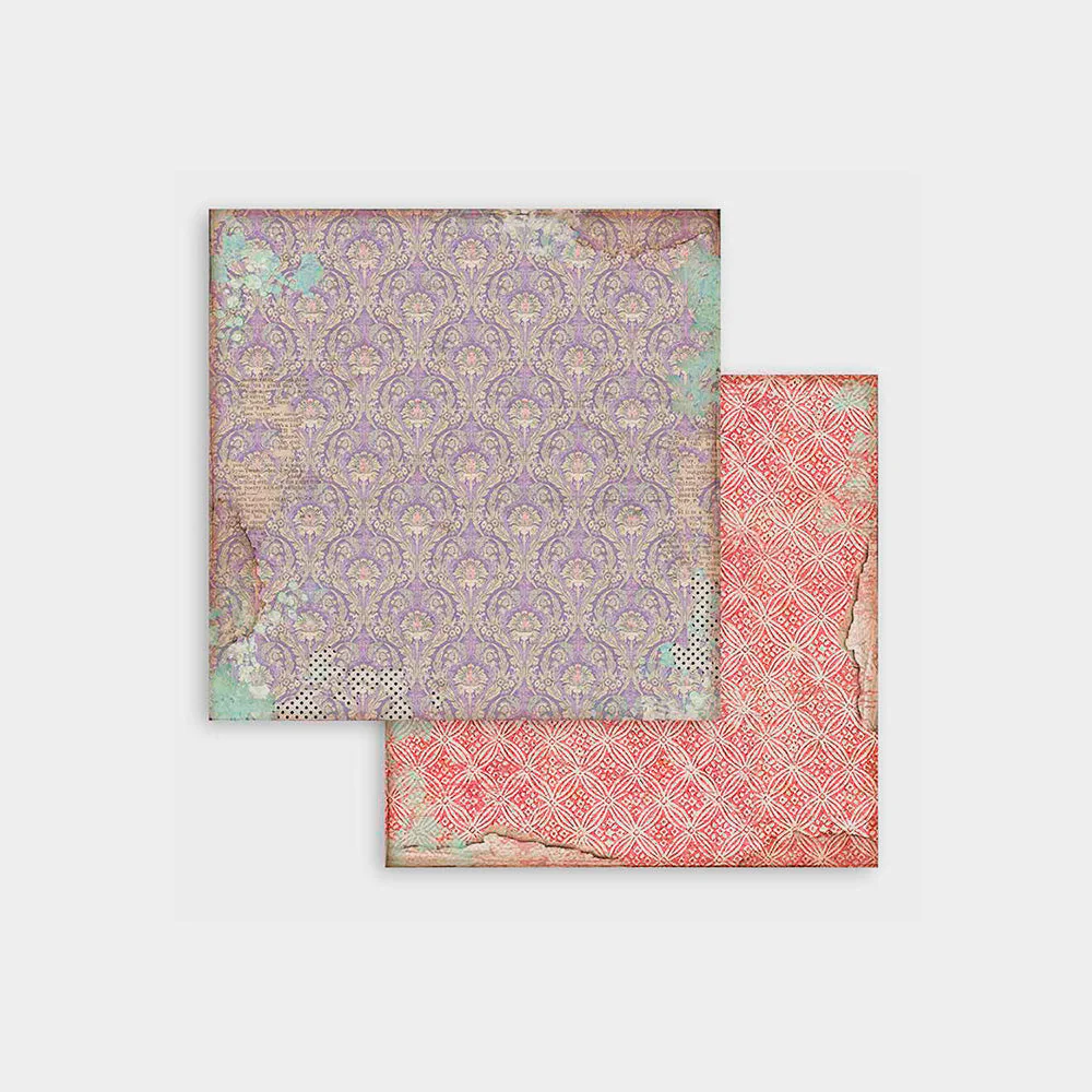 Set Papel Scrap Backgrounds Selection Alice 8x8 Stamperia - Image 12