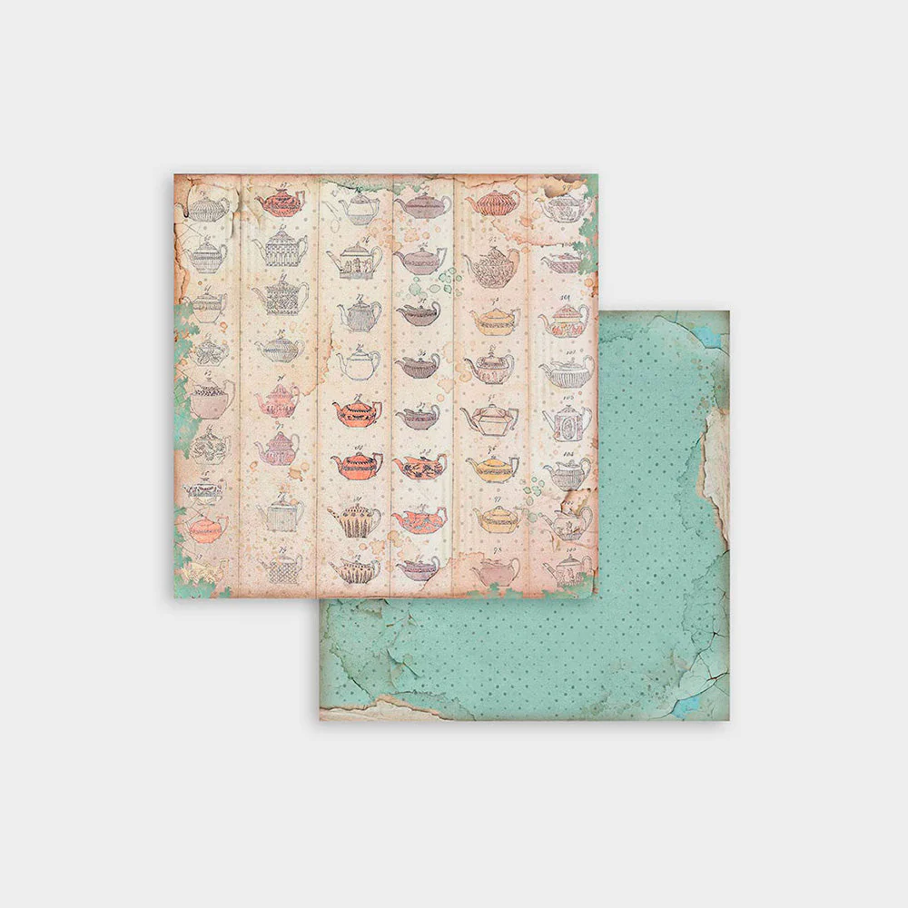 Set Papel Scrap Backgrounds Selection Alice 8x8 Stamperia - Image 3