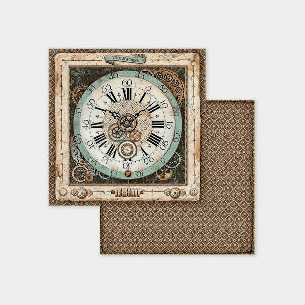 Set Papel Scrap Voyages Fantastiques 8x8 Stamperia - Image 9