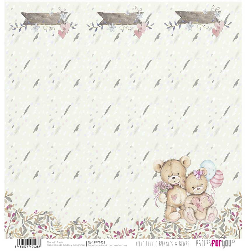 Set Papeles Scrap 30x30 Bunnies Papers For You - Image 17