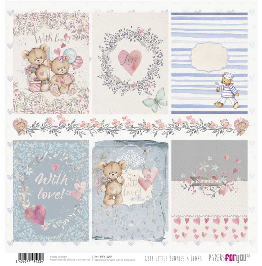 Set Papeles Scrap 30x30 Bunnies Papers For You - Image 25